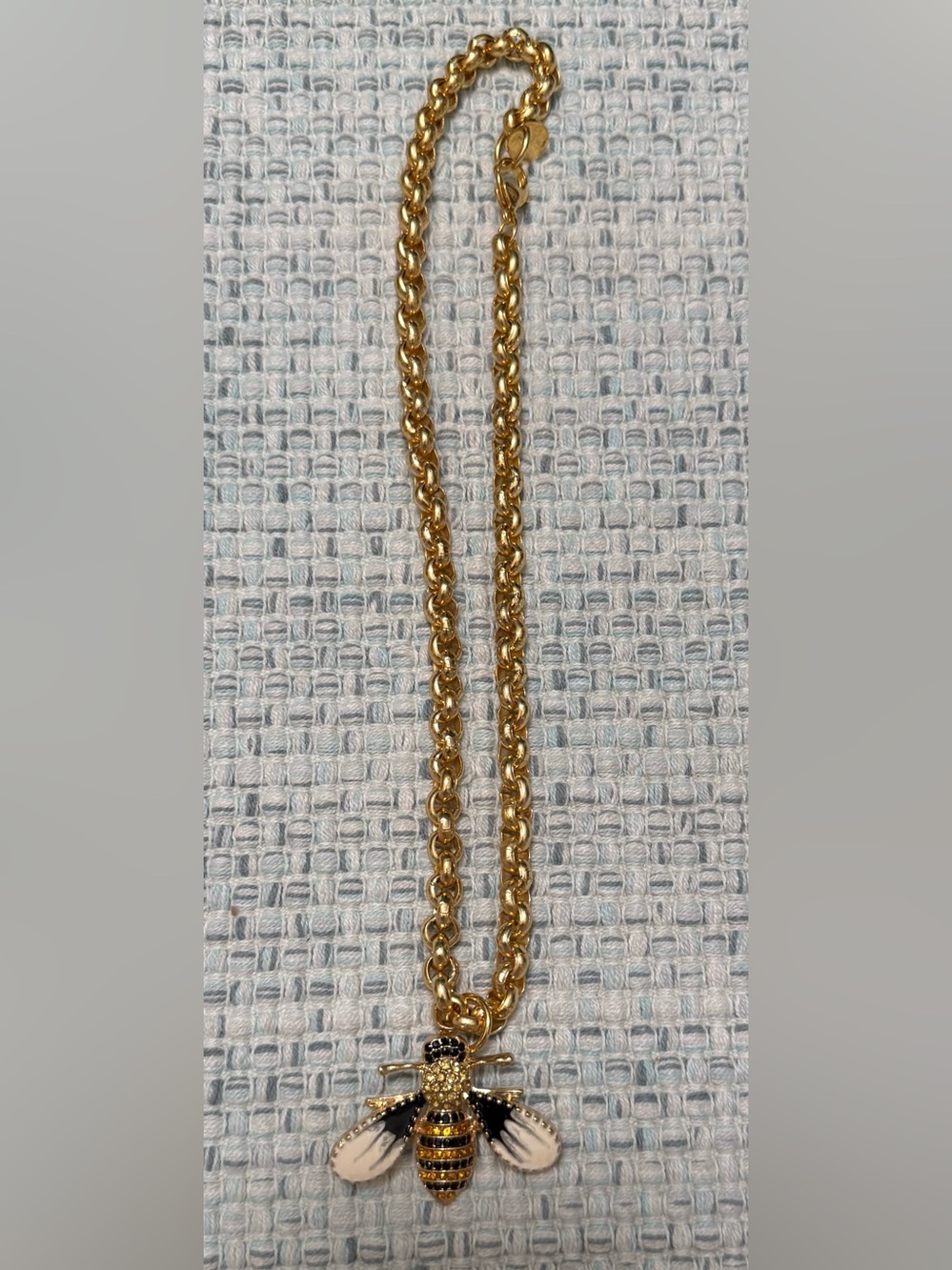 Gold Rope Chain Necklace with Bee - Classic Women’s Accessory